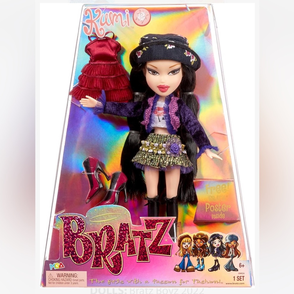 Kumi Doll with Red Dress and Accessories